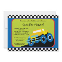 5x7 Boy 4x4 ATV Truck Birthday Party Invitation