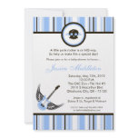 5x7 Boy Blue Punk Rocker Baby Shower Invitation