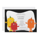 5x7 Boy Little Monsters Birthday Party Invitation