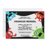 5x7 Boy Little Monsters Birthday Party Invitation