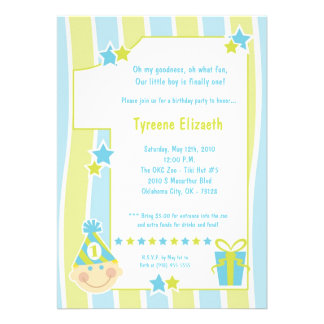 Year  Birthday Party on Year Old Birthday Invitations  244 1 Year Old Birthday Announcements