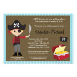 5x7 Boy Pirate Treasure Birthday Party Invitation
