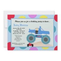 5x7 Boy Punk 4x4 Truck Birthday Party Invitation