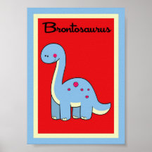 5X7 Brontosaurus Dinosaurs Wall Art Posters