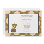 5x7 Brown & Brown Squirell  Baby Shower Invitation