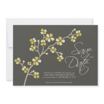 5X7 Cherry Blossom Designer Save the Date : citrus invitations by TheWeddingShoppe 5X7 Cherry Blossom Designer Save the Date : citrus invitations