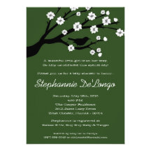 5x7 Cherry Blossom Tree Baby Shower Invitation
