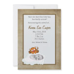 5x7 Circle PHOTO Baby Boy & Tiger Baby Show Invite