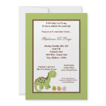 5x7 Dinosaur Baby Shower Invitation