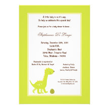 5x7 Dinosaur Baby Shower Invitation