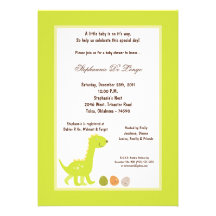 5x7 Dinosaur Baby Shower Invitation