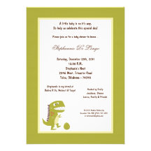 5x7 Dinosaur Baby Shower Invitation