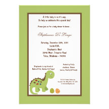 5x7 Dinosaur Baby Shower Invitation