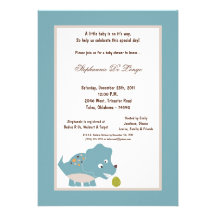 5x7 Dinosaur Baby Shower Invitation