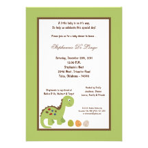 5x7 Dinosaur Baby Shower Invitation