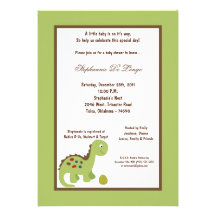 5x7 Dinosaur Baby Shower Invitation