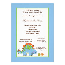 5x7 Dinosaur Baby Shower Invitation