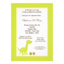 5x7 Dinosaur Baby Shower Invitation