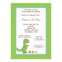 5x7 Dinosaur Baby Shower Invitation