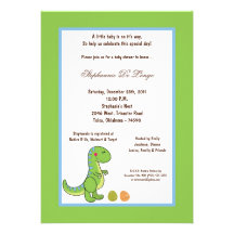 5x7 Dinosaur Baby Shower Invitation