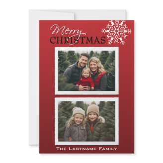 5x7 Double-sided Holiday Photo Card Invitation