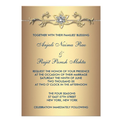 5x7 Emerald Green Elegant Peacock Wedding Announcements