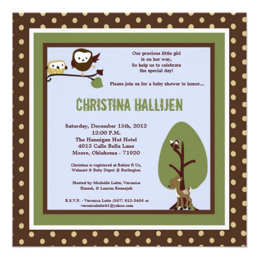 5x7 Enchanted Hollow Baby Shower Invitation