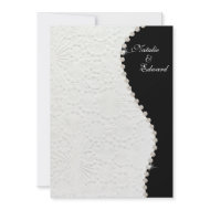 5x7 Engagement Black and White Vintage Pattern invitation