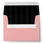 5x7 Envelope Pink Outside Black Striped Inside