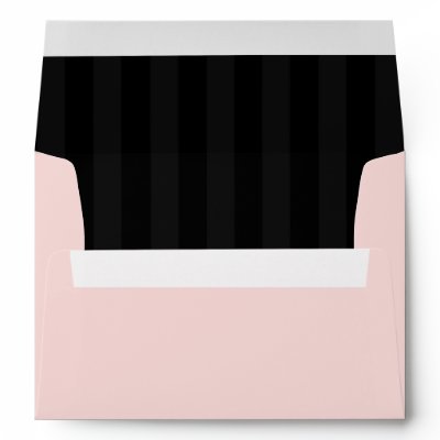 5x7 Envelope Pink Outside Black Striped Inside by AnnLeeDesigns