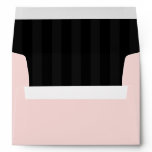 5x7 Envelope Pink Outside Black Striped Inside