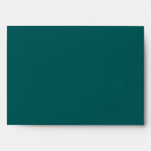5x7 Envelope Teal Outside White Inside