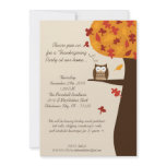 5x7 Fall Hoot Owl Harvest Thanksgiving Invitation