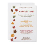 5x7 Fall Leaves Harvest Thanksgiving Invitation