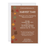 5x7 Fall Leaves Harvest Thanksgiving Invitation
