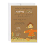 5x7 Fall Scarecrow Harvest Thanksgiving Invitation