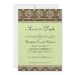 5x7 Flat Save the Date Vintage Baroque :: lime Personalized Invitations