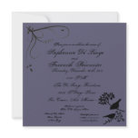 5x7 Floral Flower Fancy Elegant Wedding Invitation