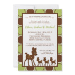 5x7 Forrest TRIPLET Baby Birthday Part Invitation