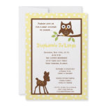 5x7 Forrest Woodland Animal Baby Shower Invitation