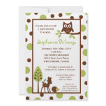5x7 Forrest Woodland Animal Baby Shower Invitation