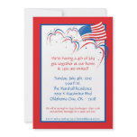 5x7 Fourth 4th of July Party Barbecue Invitation