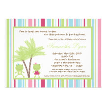5x7 Frog Prince Princess Birthday Party Invitation