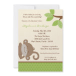 5x7 Funky Monkey Jungle Zoo Baby Shower Invitation