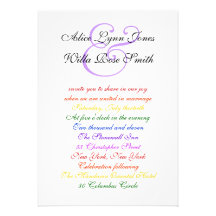 5x7 Gay Wedding Rainbow LGBT Pride Basic Paper Custom Announcements