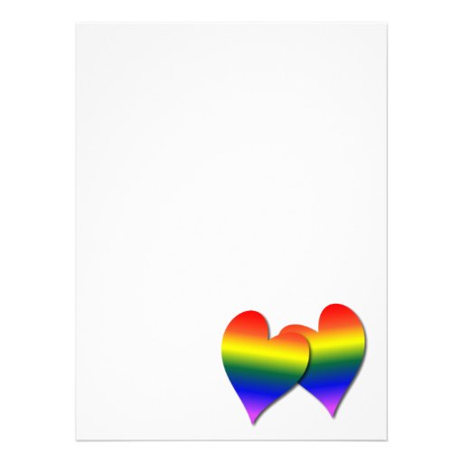 5x7 Gay Wedding Rainbow LGBT Pride Basic Paper Invitations