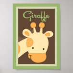 5x7 "Giraffe" Jungle Safari Baby Bedding Wall Art Posters