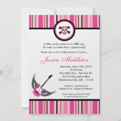 Punk Baby Shower Invitations on Baby Shower Invitations Rocker   Mymonkeybabyshowerinvitations Com