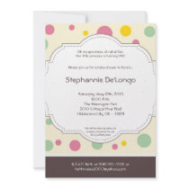 5x7 Girl Pink Polkadot Poke Birthday Invitation