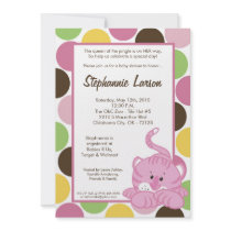 5x7 Girl Queen of Jungle Baby Shower Invitation